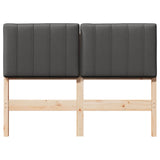 Upholstered Headboard with Headboard Brown and Dark Grey 120 cm 880189