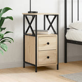 ZNTS Bedside Cabinet Sonoma Oak 34x35.5x70 cm Engineered Wood 825945