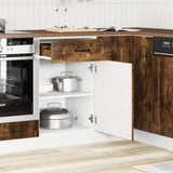 Kitchen Base Cabinet Kalmar Smoked Oak Engineered Wood 853482