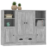 Highboards 3 pcs Concrete Grey Engineered Wood 3185323