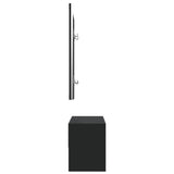 Hallway Furniture Set Black Engineered Wood 833512