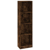 4-Tier Book Cabinet Smoked Oak 40x24x143 cm Engineered Wood 816065