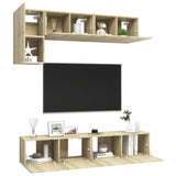 5 Piece TV Cabinet Set Sonoma Oak Engineered Wood 3079008