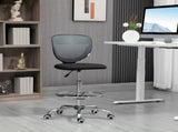 Drafting Chair, Swivel Office Draughtsman Chair, Mesh Standing Desk Chair with Adjustable Foot Ring, T3398P344664