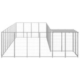 Dog Kennel Silver 13.31 m Steel 3082244