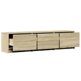 TV Cabinet with LED Sonoma Oak 165 x 34 x 40 cm Engineered Wood 3418714