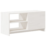 TV Cabinet White 80x31x39 cm Solid Pinewood 809895