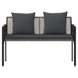 Outdoor Benches 2 -Seater 116 x 56 x 75 cm Poly Rattan 42025353