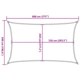 Sunshade Sail 160 g/m White 5x8 m HDPE 311248
