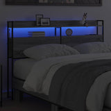 Headboard with Shelf Grey sonoma 120 cm Engineered wood 859688