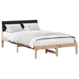 Bed frame Brown and black 120 x 200 cm Solid pine wood 878681