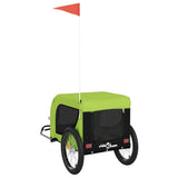 Pet Bike Trailer Green and Black Oxford Fabric and Iron 94011