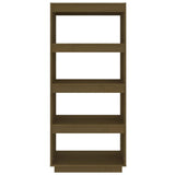 Book Cabinet/Room Divider Honey Brown 60x35x135 cm Solid Pinewood 810872