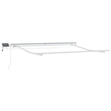 Manual Retractable Awning with LED Burgundy 300x250 cm 3214969