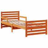 Bed Frame with Mattress Brown 80 x 200 cm Solid Pine Wood 3385957