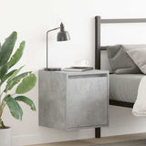 Wall-Mounted Bedside Cabinets 2 pcs Concrete Grey 38x34x40 cm 861236