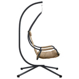 Hanging Egg Chair Folding Taupe 94 x 107 x 196.5 cm Steel 42003853