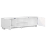 TV Stand 140 x 34.5 x 40 cm High Gloss White Engineered Wood 8011490