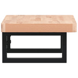 Basin Shelf Wall Mounted Steel and Solid Wood Beech 3302325