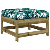Garden Footstools with Cushions 2pcs Impregnated Wood Pine 825589