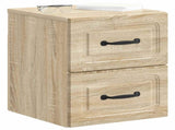 Wall-Mounted Bedside Cabinet Sonoma Oak 34.5 x 33 x 40 cm 899319