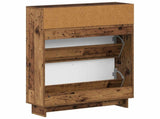 Shoe Cabinet EDE 78 x 24 x 103 cm Engineered Wood Old Wood 896003