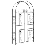 Garden Arch Plain Black 115 x 37 x 226 cm 42021348