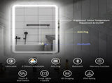 70 x 50 cm Bluetooth Bathroom Mirror - Silver-Tone T3398P344251