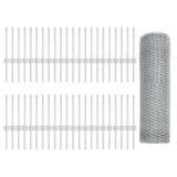 Welded Wire Fence 100 x 0.4 m Hot-Dip Galvanised Steel 3337055