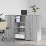Reception Desk Grey Sonoma 155x50x103.5 cm Engineered Wood 3324201