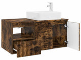 Bathroom Furniture Set 2 pcs Smoked Oak Engineered Wood 3404069