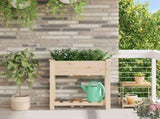 Garden Planter Beige 71 x 37 x 76.5 cm Solid Fir Wood 42006566