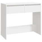 Console Table White 89x41x76.5 cm Steel 809566
