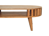 Solid Wood Ariella Coffee Table, 1 Shelf, Beige B2743P403108