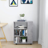 Storage Cabinet Concrete grey Engineered wood Rollable 808453