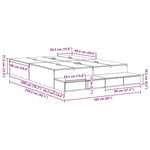 Storage Bed Frame with Drawer Sonoma Oak 236.5 x 160 x 31.5 cm 3335655