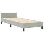 ZNTS Bed Frame Light Grey 80x200 cm Velvet 3344969