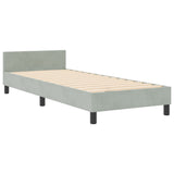 ZNTS Bed Frame Light Grey 80x200 cm Velvet 3344969