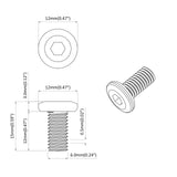 Lock Screw Plain 4865 pcs Silver Steel 864567