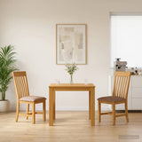 Dining Set 3 pcs Grey Solid Oak Wood 3430320