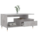 Coffee Table Concrete Grey 90x49x45 cm Engineered Wood 831016