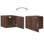 Slim Storage Cabinet Brown Oak 45x42.5x225 cm Engineered Wood 3281300