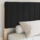 Bed Frame with Upholstered Headboard Black 160 x 200 cm 878036