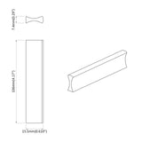 Handle 973 pcs Black 106 x 7.4 x 15.5 mm Aluminium 864688