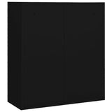 ZNTS Office Cabinet Black 90x40x102 cm Steel 336407