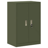 Storage Cabinet 2 pcs Olive Green 60 x 40 x 160 cm Steel 3438751