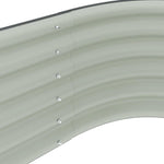 Garden Raised Bed 320x80x44 cm Galvanised Steel Grey 45527