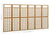 6-Panel Room Divider/Trellis Solid Fir Wood 242.5x180 cm 316481