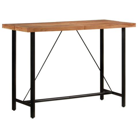 ZNTS Bar Table 150x70x107 cm Solid Wood Acacia and Iron 356371