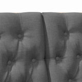 Upholstered Headboard Dark Grey 120 cm Solid Pine Wood 879350